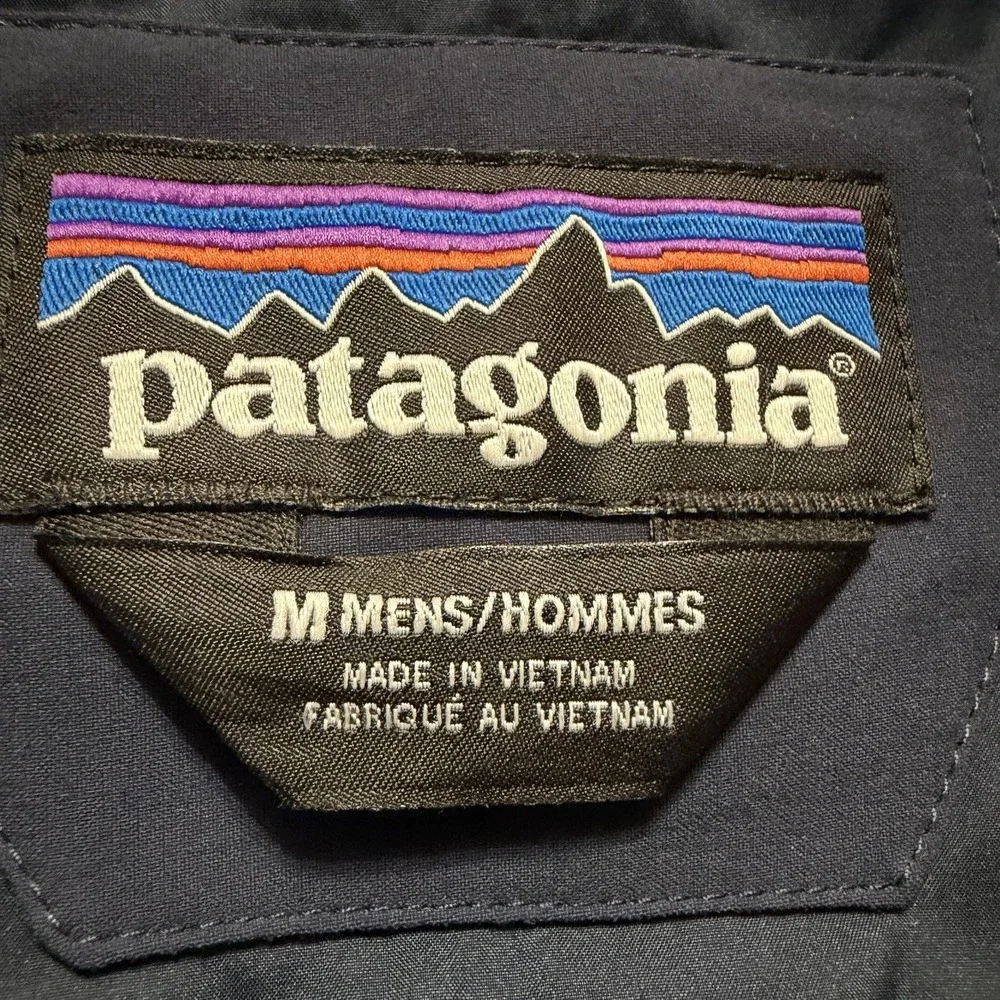 Patagonia Men's Medium Quandary Insulated Jacket Blue Removable Hood